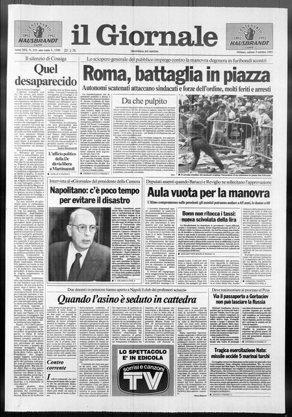 Il giornale : quotidiano del mattino